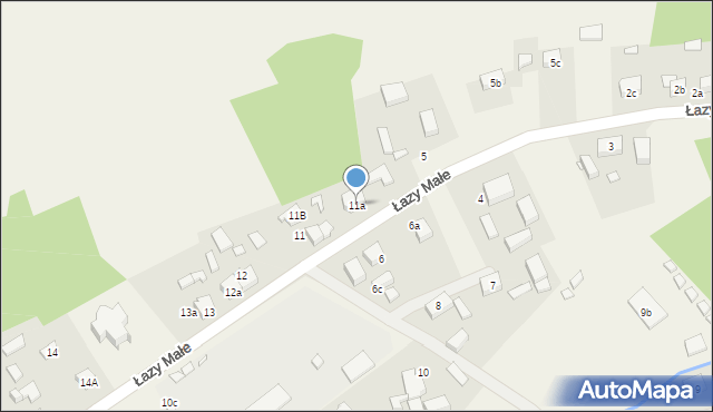Łazy Małe, Łazy Małe, 11a, mapa Łazy Małe