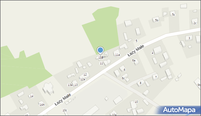 Łazy Małe, Łazy Małe, 11B, mapa Łazy Małe