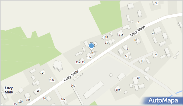 Łazy Małe, Łazy Małe, 12, mapa Łazy Małe