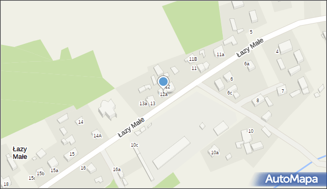 Łazy Małe, Łazy Małe, 12a, mapa Łazy Małe