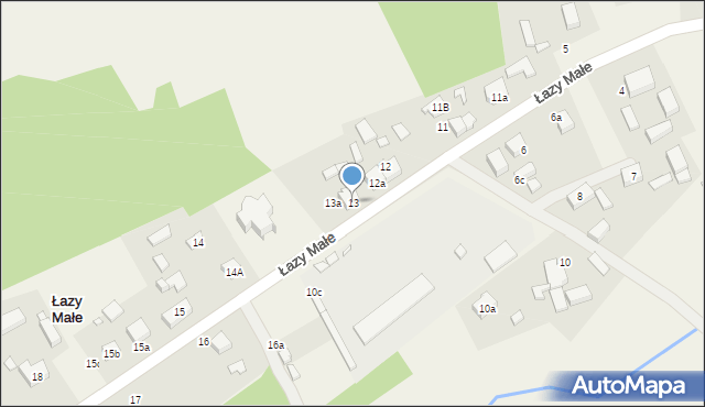 Łazy Małe, Łazy Małe, 13, mapa Łazy Małe