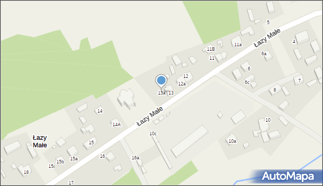 Łazy Małe, Łazy Małe, 13a, mapa Łazy Małe