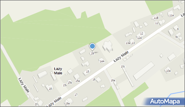 Łazy Małe, Łazy Małe, 14, mapa Łazy Małe