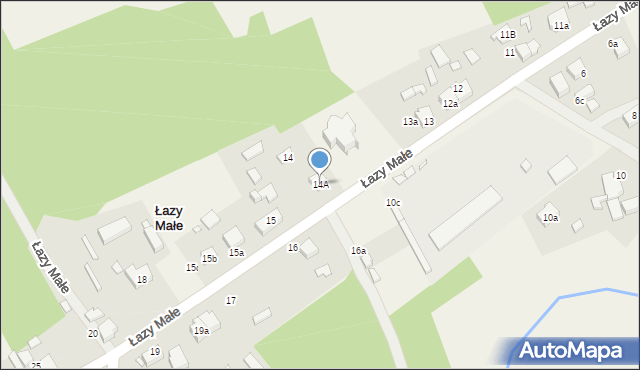 Łazy Małe, Łazy Małe, 14A, mapa Łazy Małe