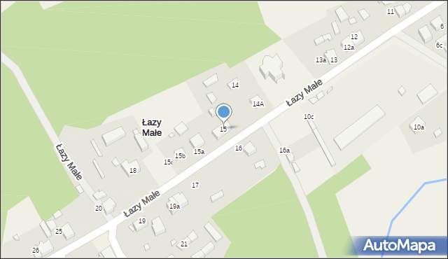 Łazy Małe, Łazy Małe, 15, mapa Łazy Małe