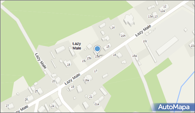 Łazy Małe, Łazy Małe, 15a, mapa Łazy Małe