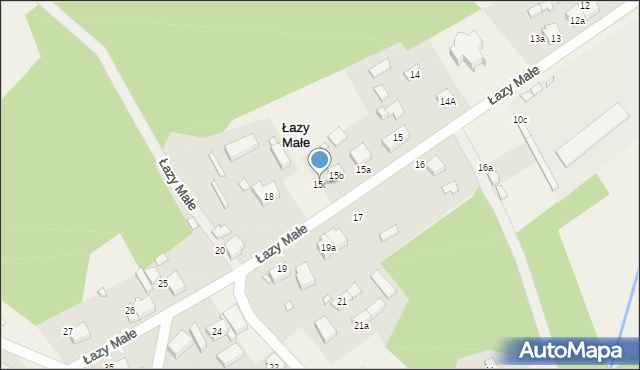 Łazy Małe, Łazy Małe, 15c, mapa Łazy Małe