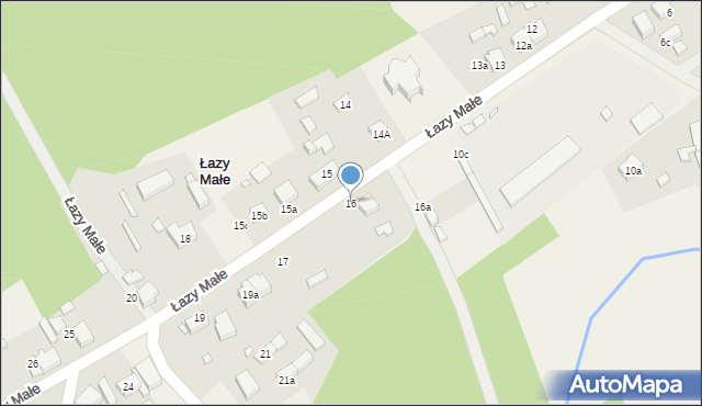 Łazy Małe, Łazy Małe, 16, mapa Łazy Małe