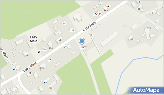 Łazy Małe, Łazy Małe, 16a, mapa Łazy Małe