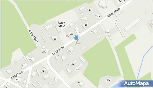 Łazy Małe, Łazy Małe, 17, mapa Łazy Małe