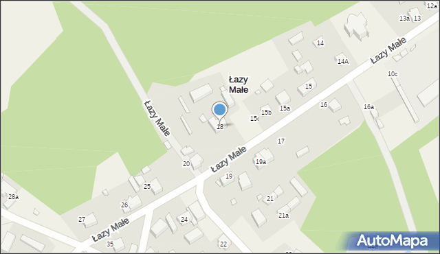 Łazy Małe, Łazy Małe, 18, mapa Łazy Małe