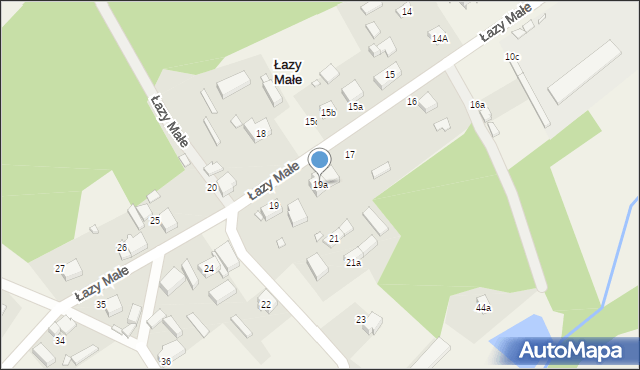 Łazy Małe, Łazy Małe, 19a, mapa Łazy Małe