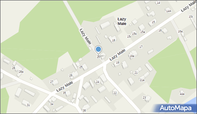 Łazy Małe, Łazy Małe, 20, mapa Łazy Małe