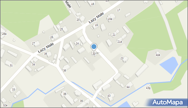 Łazy Małe, Łazy Małe, 22, mapa Łazy Małe