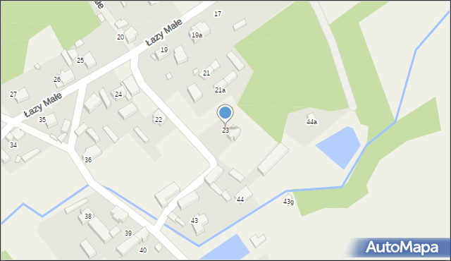 Łazy Małe, Łazy Małe, 23, mapa Łazy Małe