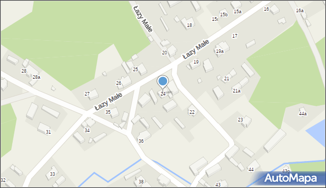 Łazy Małe, Łazy Małe, 24, mapa Łazy Małe