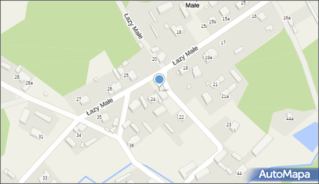 Łazy Małe, Łazy Małe, 24A, mapa Łazy Małe