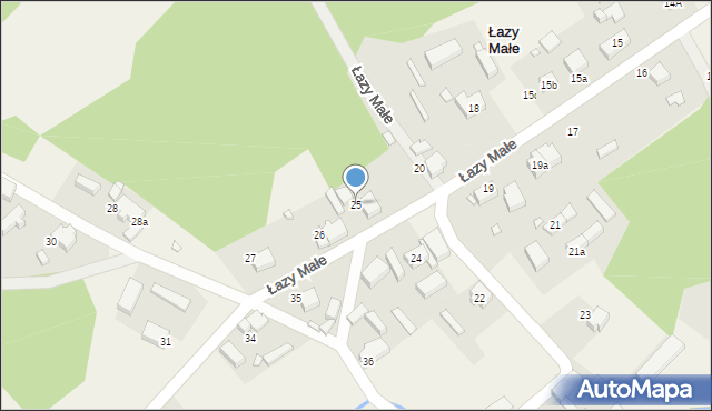 Łazy Małe, Łazy Małe, 25, mapa Łazy Małe