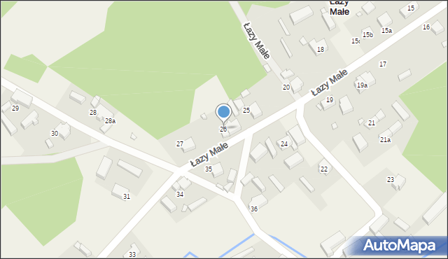 Łazy Małe, Łazy Małe, 26, mapa Łazy Małe