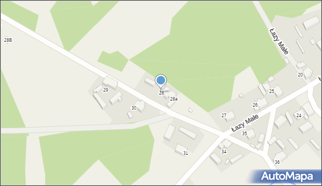 Łazy Małe, Łazy Małe, 28, mapa Łazy Małe