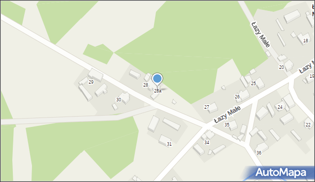 Łazy Małe, Łazy Małe, 28a, mapa Łazy Małe