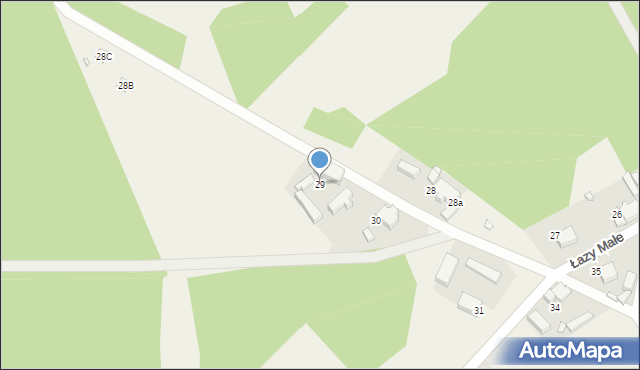 Łazy Małe, Łazy Małe, 29, mapa Łazy Małe