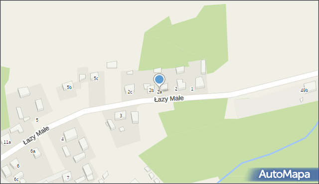 Łazy Małe, Łazy Małe, 2a, mapa Łazy Małe