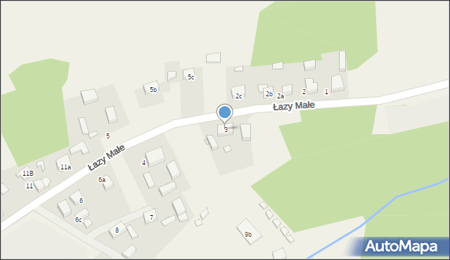 Łazy Małe, Łazy Małe, 3, mapa Łazy Małe