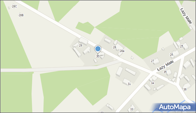Łazy Małe, Łazy Małe, 30, mapa Łazy Małe