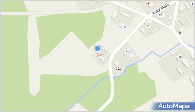 Łazy Małe, Łazy Małe, 32, mapa Łazy Małe