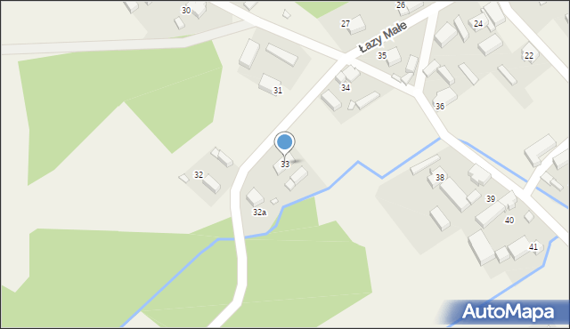 Łazy Małe, Łazy Małe, 33, mapa Łazy Małe