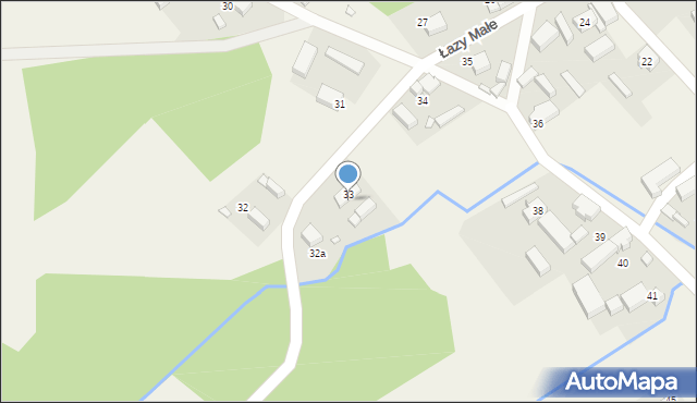 Łazy Małe, Łazy Małe, 33a, mapa Łazy Małe