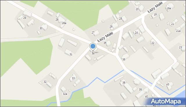 Łazy Małe, Łazy Małe, 34, mapa Łazy Małe