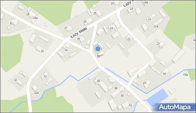 Łazy Małe, Łazy Małe, 36, mapa Łazy Małe