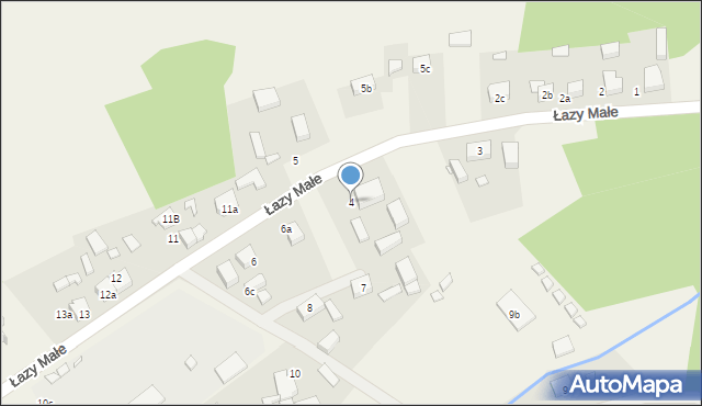 Łazy Małe, Łazy Małe, 4, mapa Łazy Małe