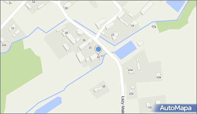 Łazy Małe, Łazy Małe, 41, mapa Łazy Małe