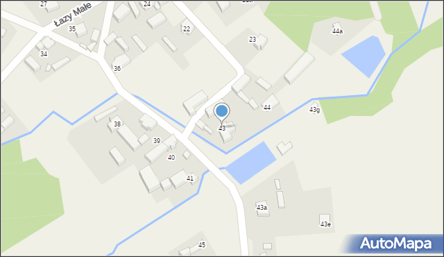 Łazy Małe, Łazy Małe, 43, mapa Łazy Małe