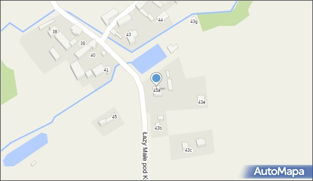 Łazy Małe, Łazy Małe, 43a, mapa Łazy Małe
