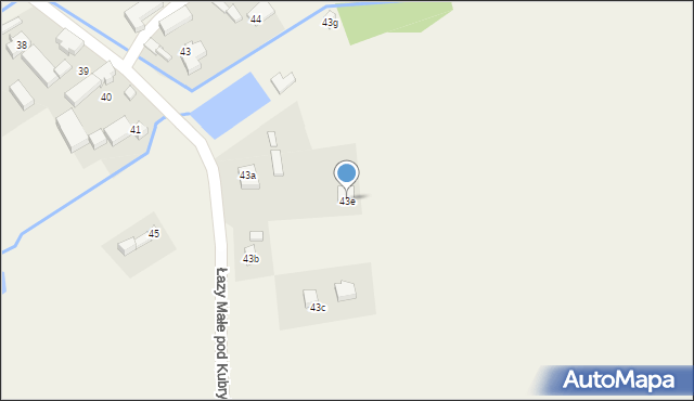 Łazy Małe, Łazy Małe, 43e, mapa Łazy Małe
