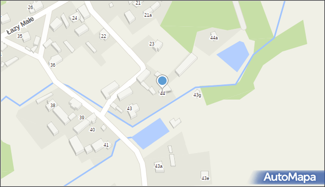 Łazy Małe, Łazy Małe, 44, mapa Łazy Małe