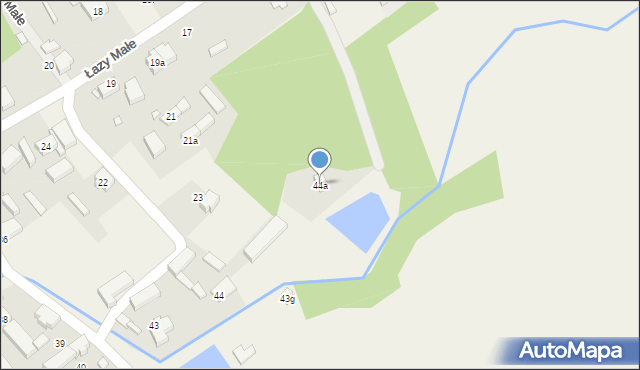 Łazy Małe, Łazy Małe, 44a, mapa Łazy Małe