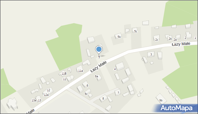 Łazy Małe, Łazy Małe, 5, mapa Łazy Małe