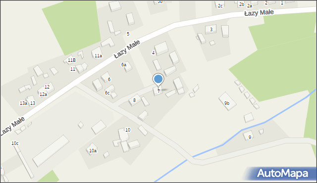 Łazy Małe, Łazy Małe, 7, mapa Łazy Małe