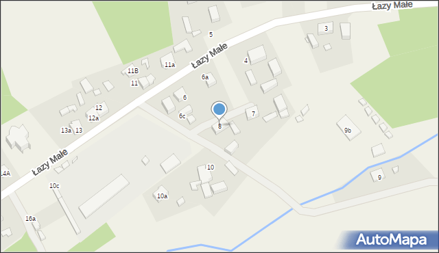 Łazy Małe, Łazy Małe, 8, mapa Łazy Małe
