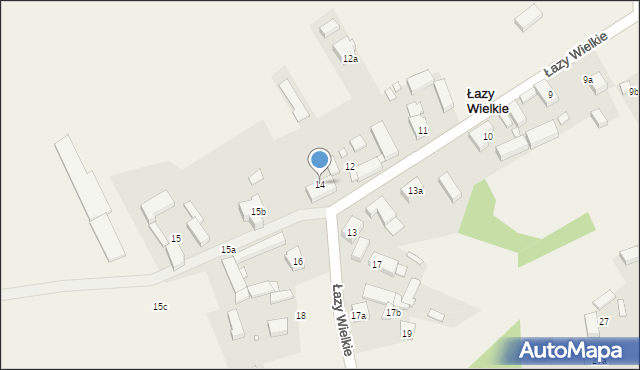 Łazy Wielkie, Łazy Wielkie, 14, mapa Łazy Wielkie