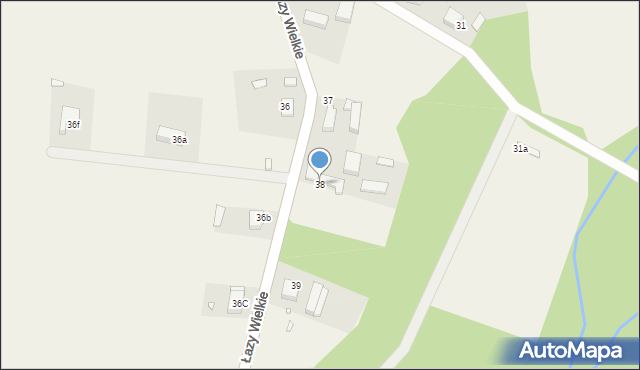 Łazy Wielkie, Łazy Wielkie, 38, mapa Łazy Wielkie