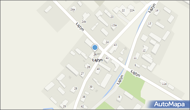 Łążyn, Łążyn, 25, mapa Łążyn