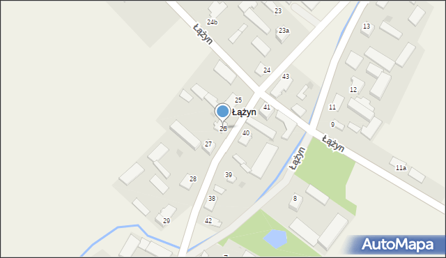 Łążyn, Łążyn, 26, mapa Łążyn