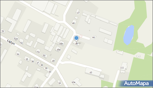 Łążyn, Łążyn, 45, mapa Łążyn