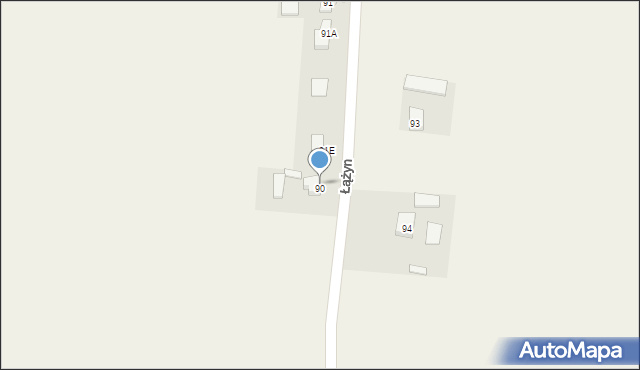 Łążyn, Łążyn, 90, mapa Łążyn